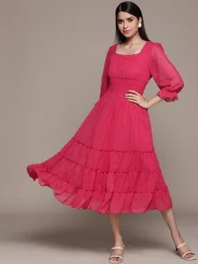 Chiffon Smocked Tiered