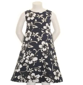 Classic Hibiscus Girls Keyhole Dress