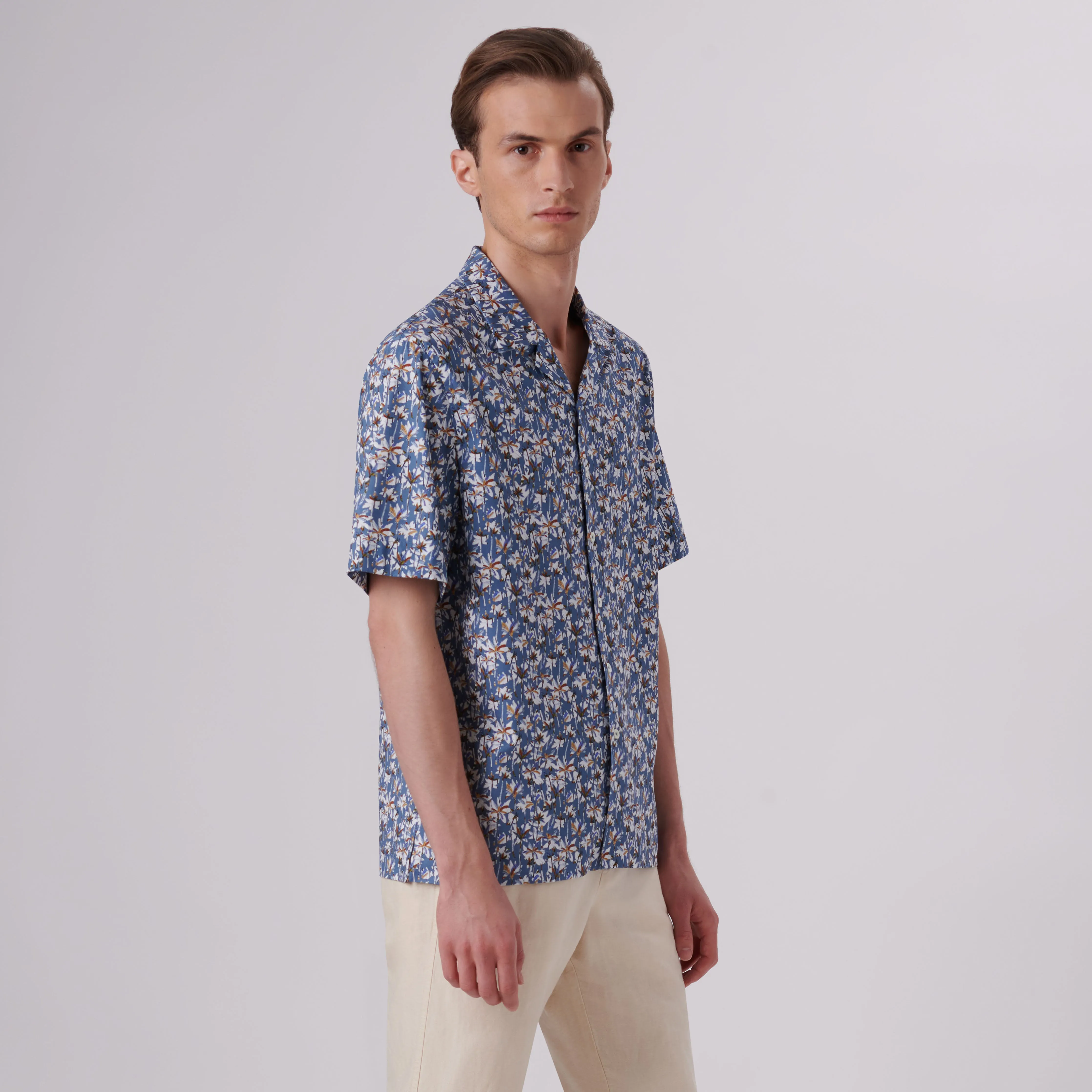 Cole Palm Trees Print OoohCotton Camp Shirt