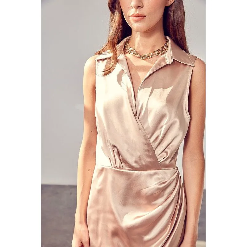 Collar Wrap Dress