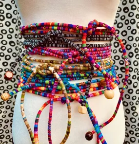 Colorful Cord Wrap Belt