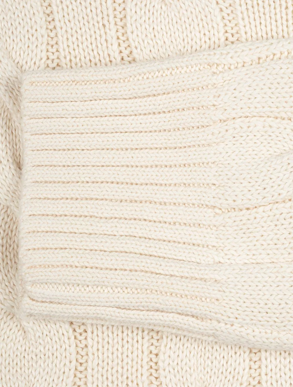 Cotton Cable Sweater Cream