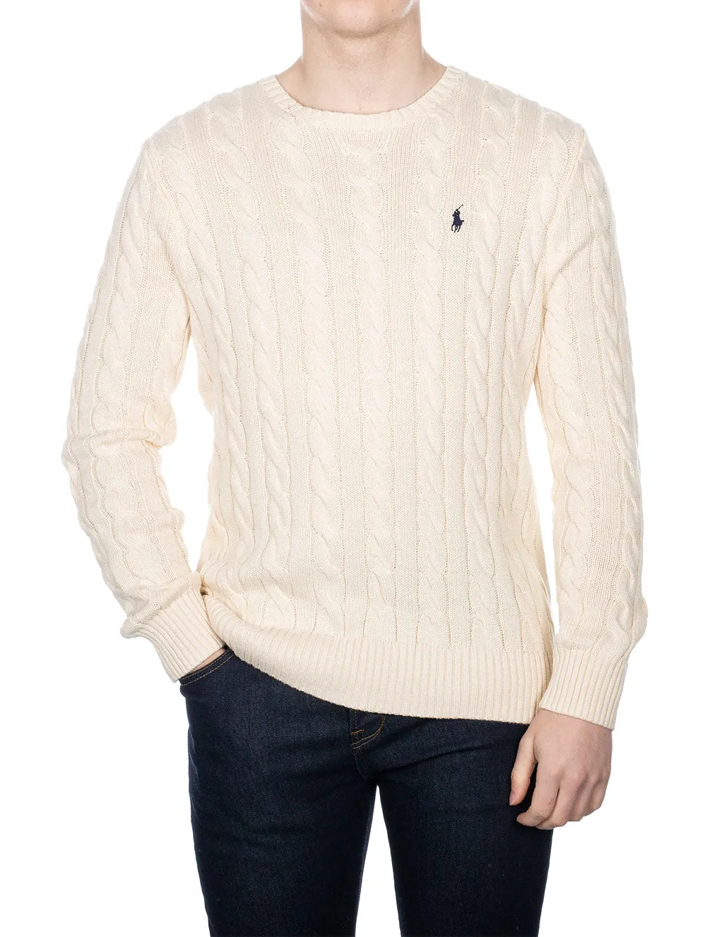 Cotton Cable Sweater Cream