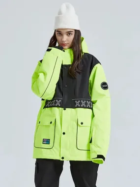 Couple Windproof Women Ski Snowboarding Cargo Jacket