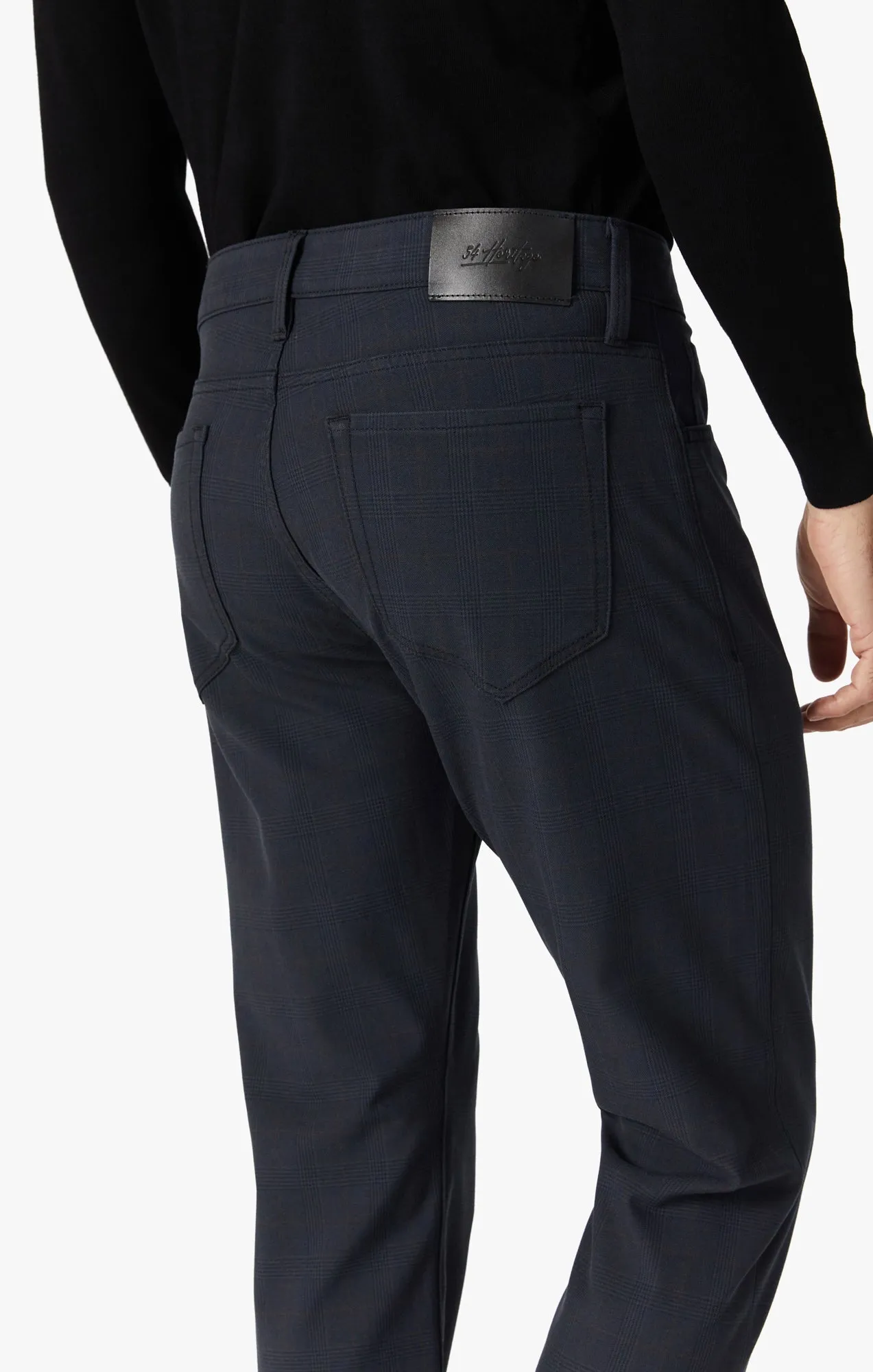 Courage Straight Leg Pants in Navy Elite Check