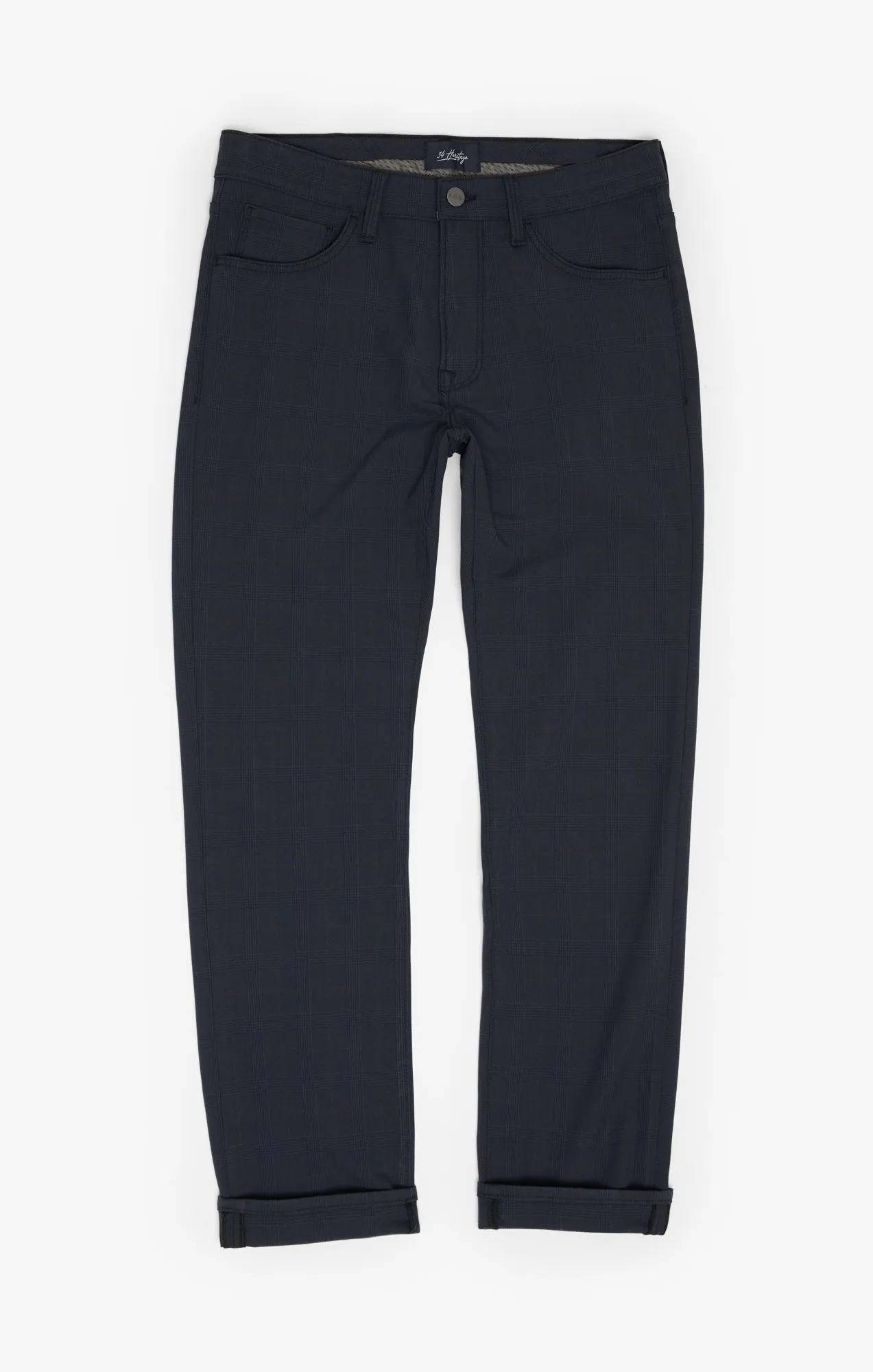 Courage Straight Leg Pants in Navy Elite Check