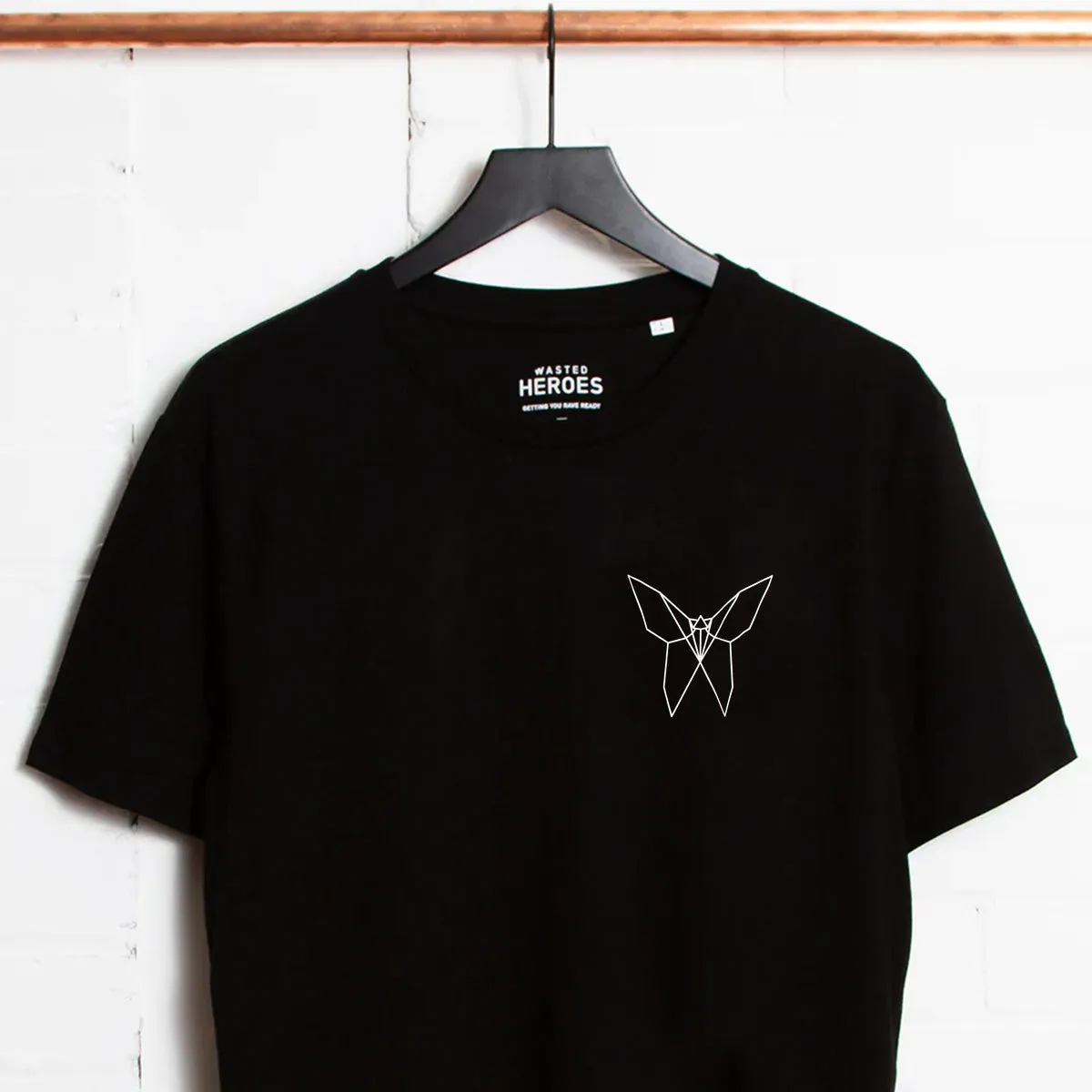 Crest origami Butterfly - Tshirt - Black