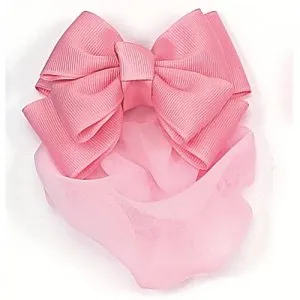 Dasha Designs |  Grosgrain Bow   Pink Snood