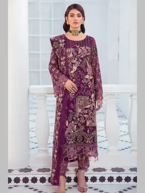 Designer Embroidered Chiffon