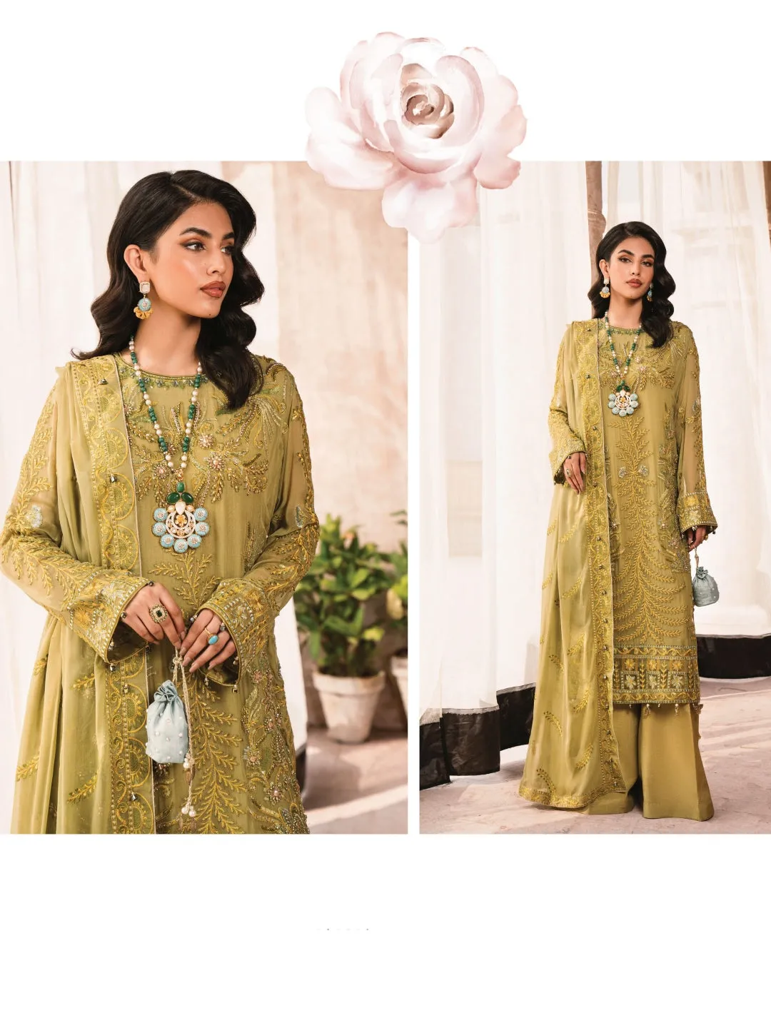 Designer Embroidered Chiffon