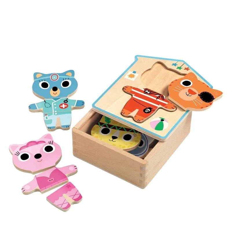 Djeco Wooden Puzzle Dress Up Mix