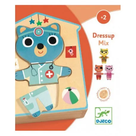 Djeco Wooden Puzzle Dress Up Mix