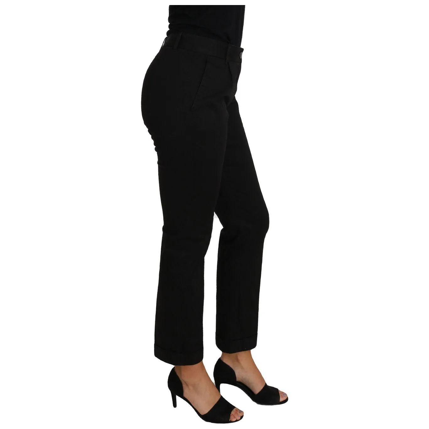 Dolce & Gabbana Elegant Black Cotton Dress Pants