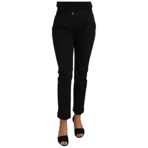 Dolce & Gabbana Elegant Black Cotton Dress Pants