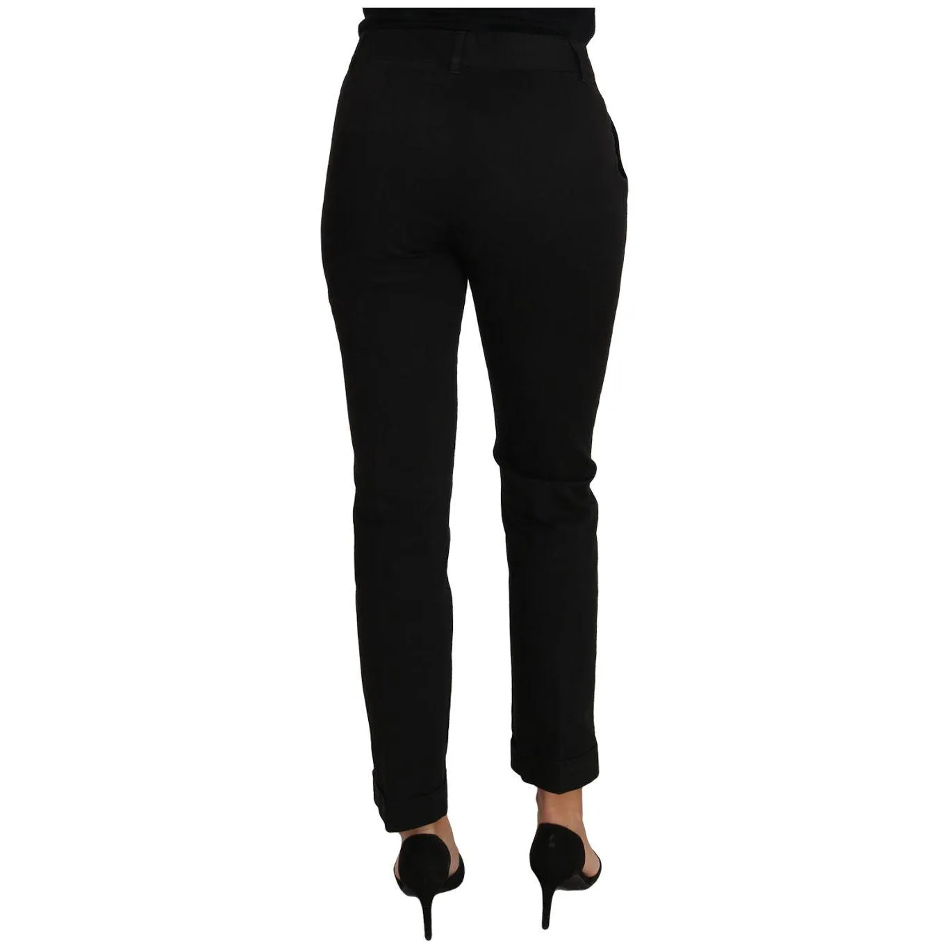 Dolce & Gabbana Elegant Black Cotton Dress Pants