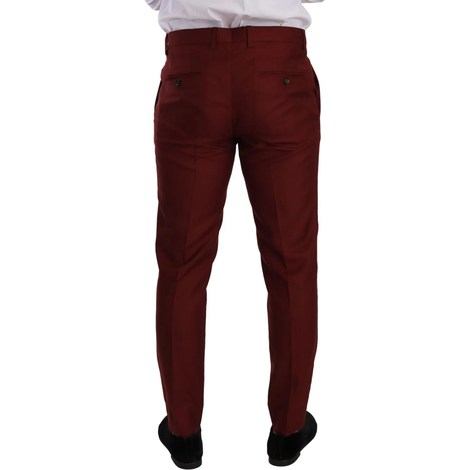 Dolce & Gabbana Elegant Cashmere-Silk Red Dress Pants