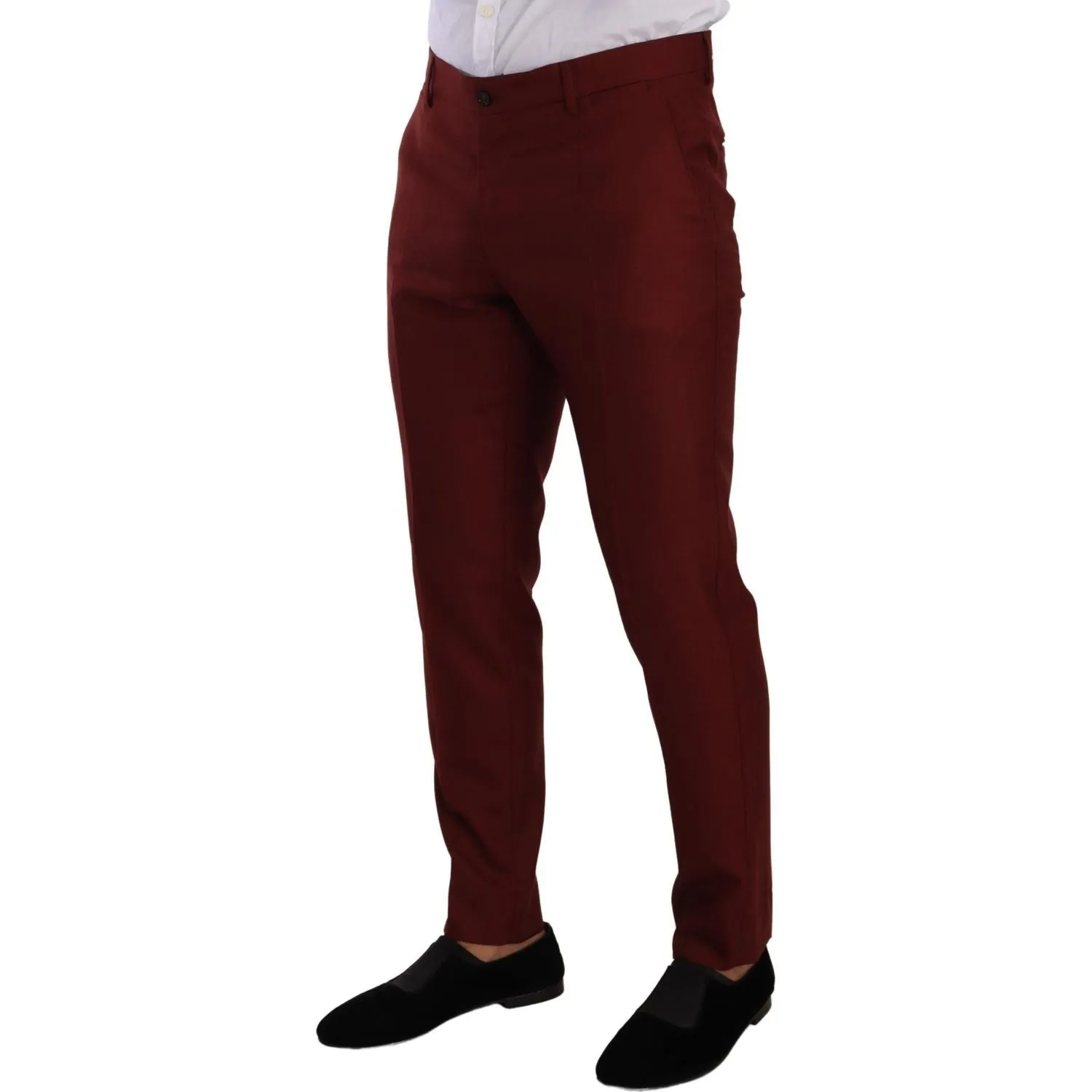 Dolce & Gabbana Elegant Cashmere-Silk Red Dress Pants