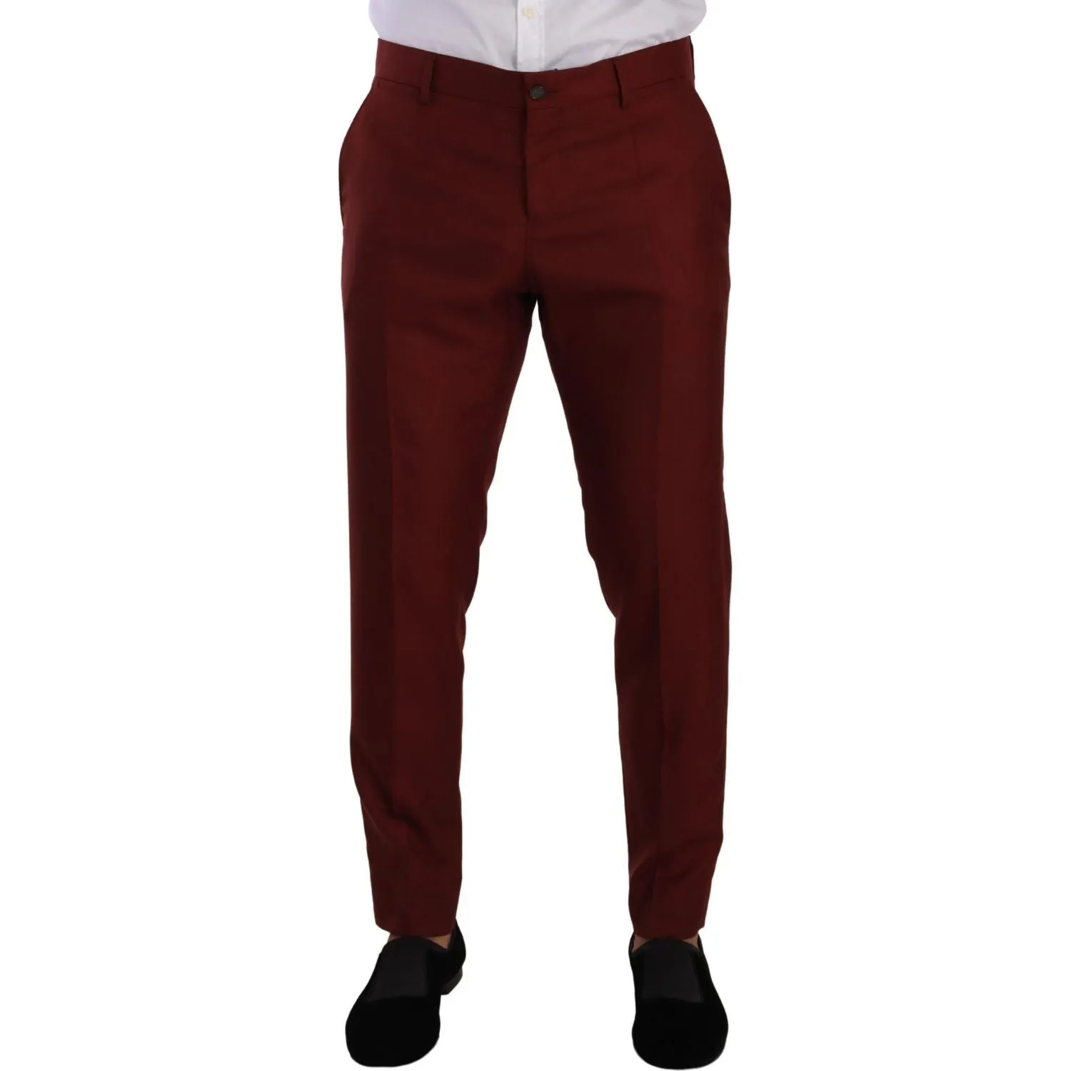 Dolce & Gabbana Elegant Cashmere-Silk Red Dress Pants