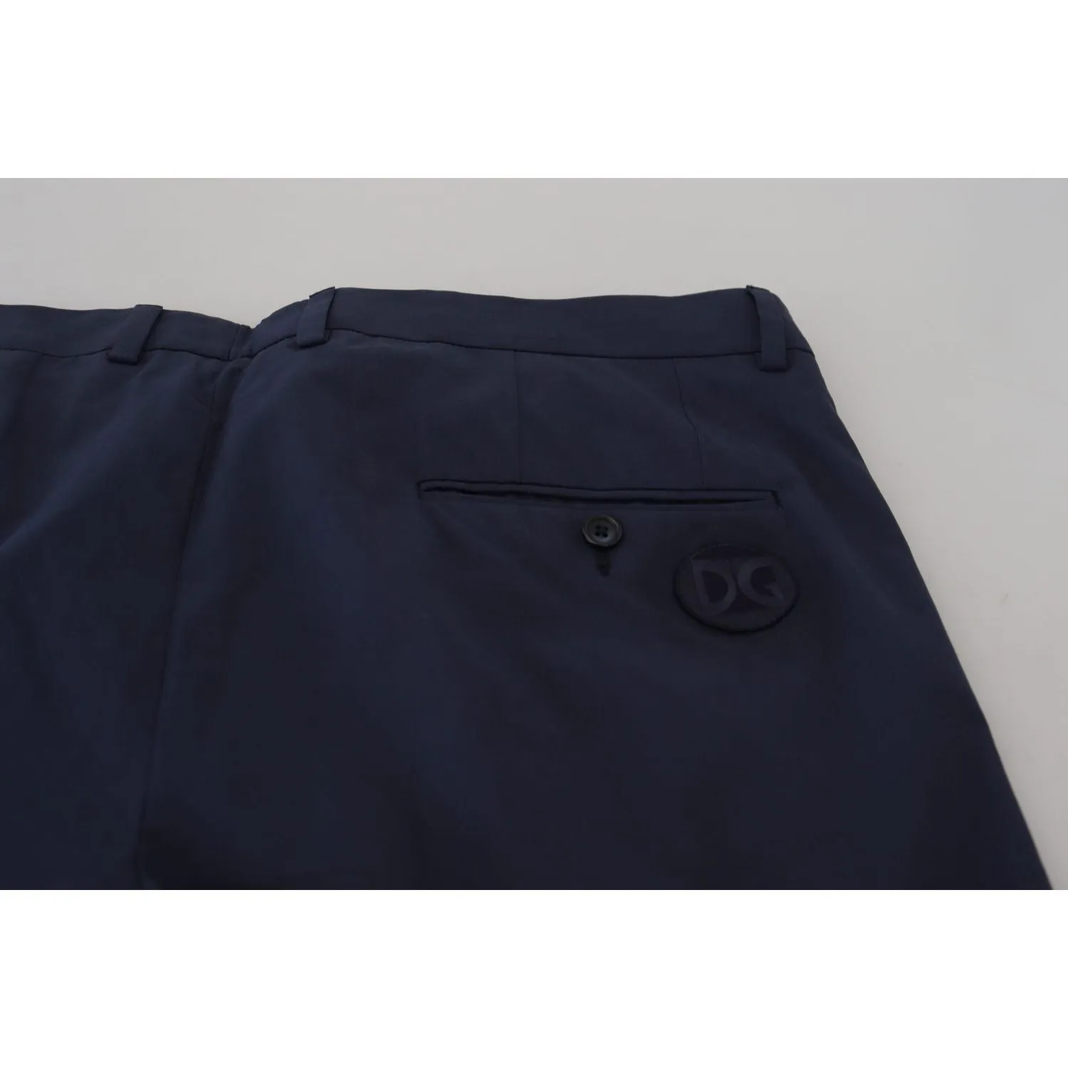 Dolce & Gabbana Elegant Dark Blue Chino Dress Pants