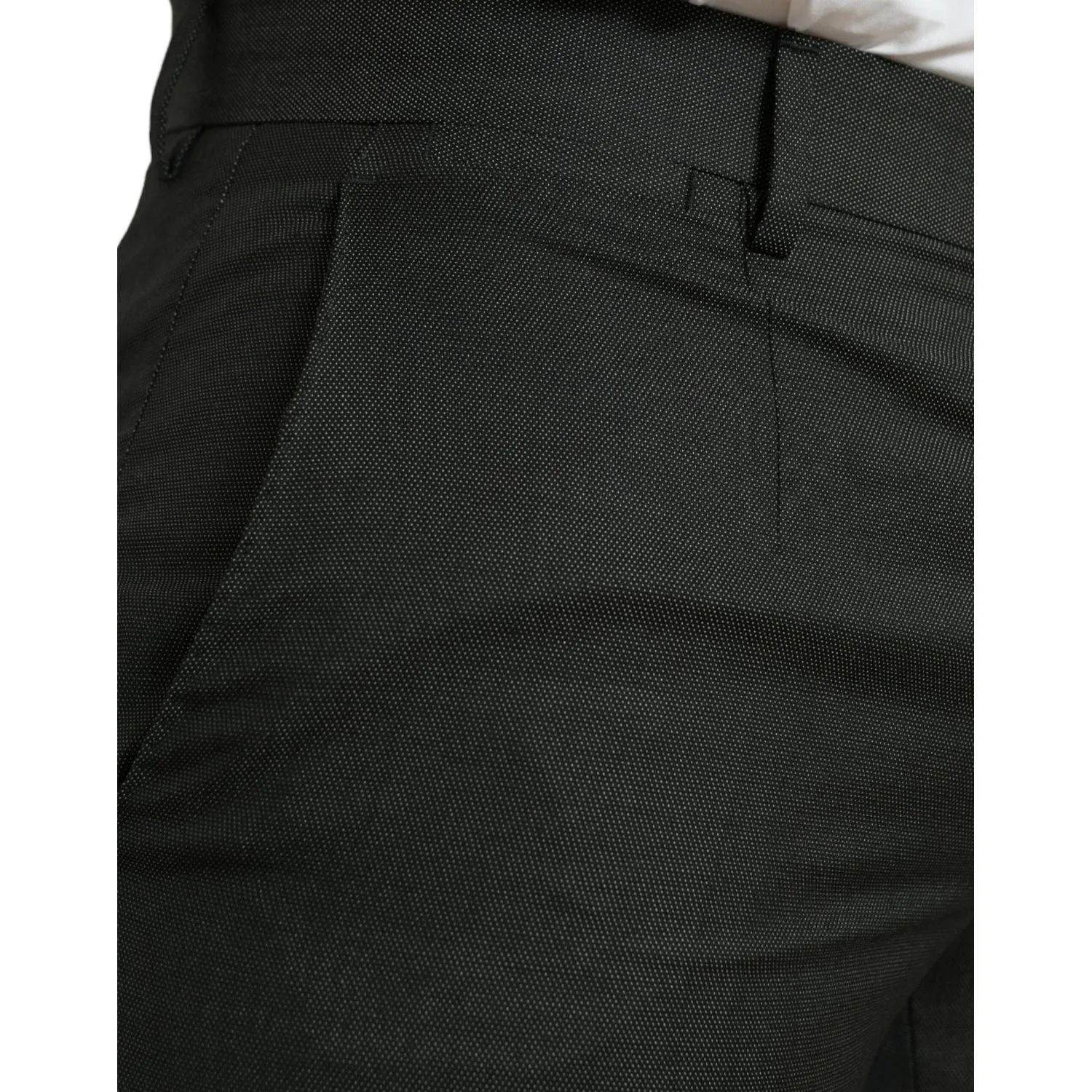 Dolce & Gabbana Elegant Dark Grey Skinny Dress Pants