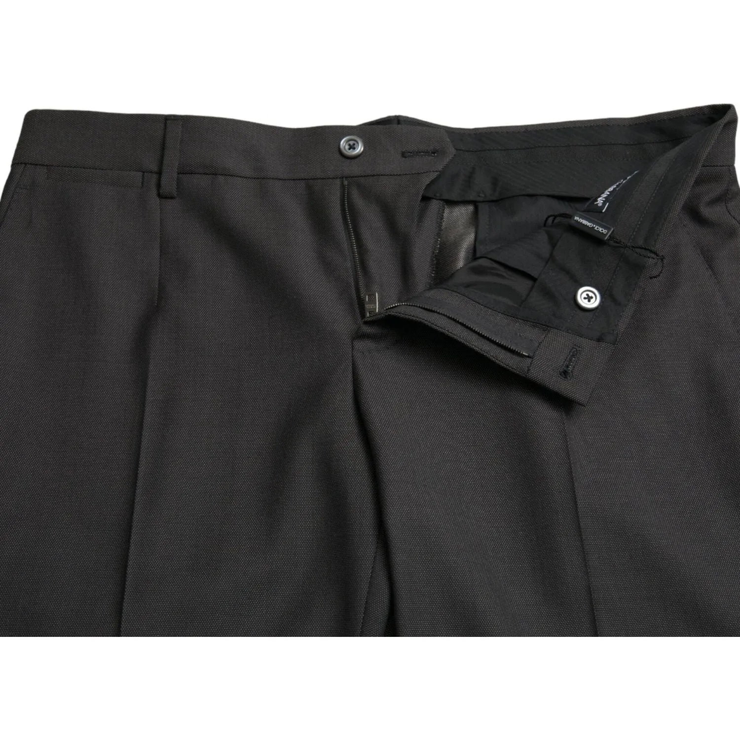 Dolce & Gabbana Elegant Dark Grey Skinny Dress Pants