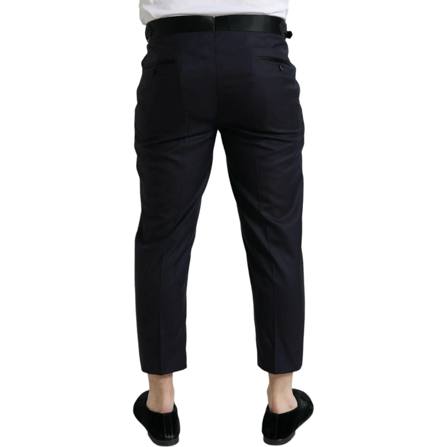 Dolce & Gabbana Elegant Wool-Silk Blend Cropped Dress Pants