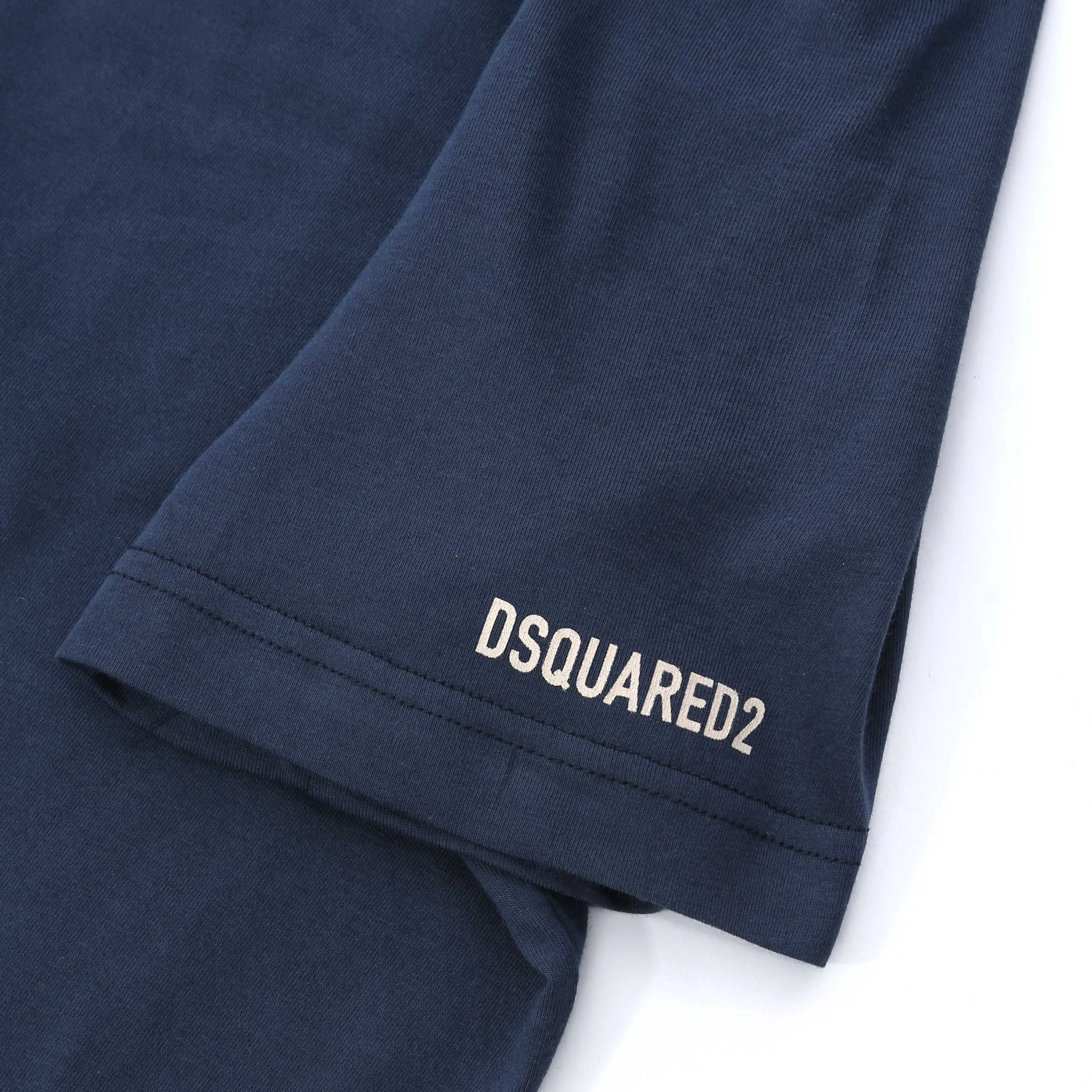 Dsquared2 Small Written Logo T Shirt in Avio Blue