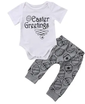 Easter Greetings Romperand Pants #900021