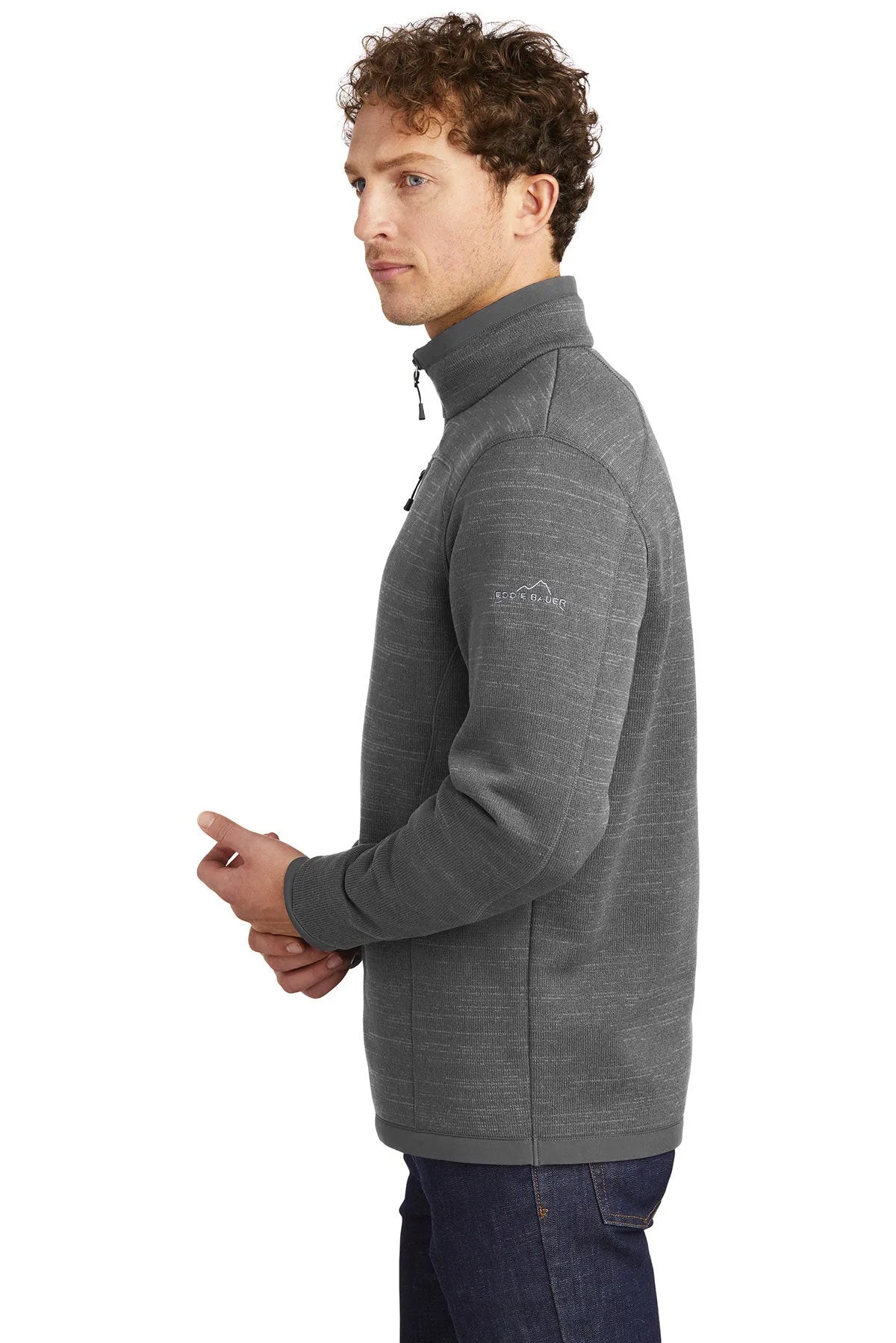 Eddie Bauer Cutsom Fleece Quarter Zips, Dark Grey Heather