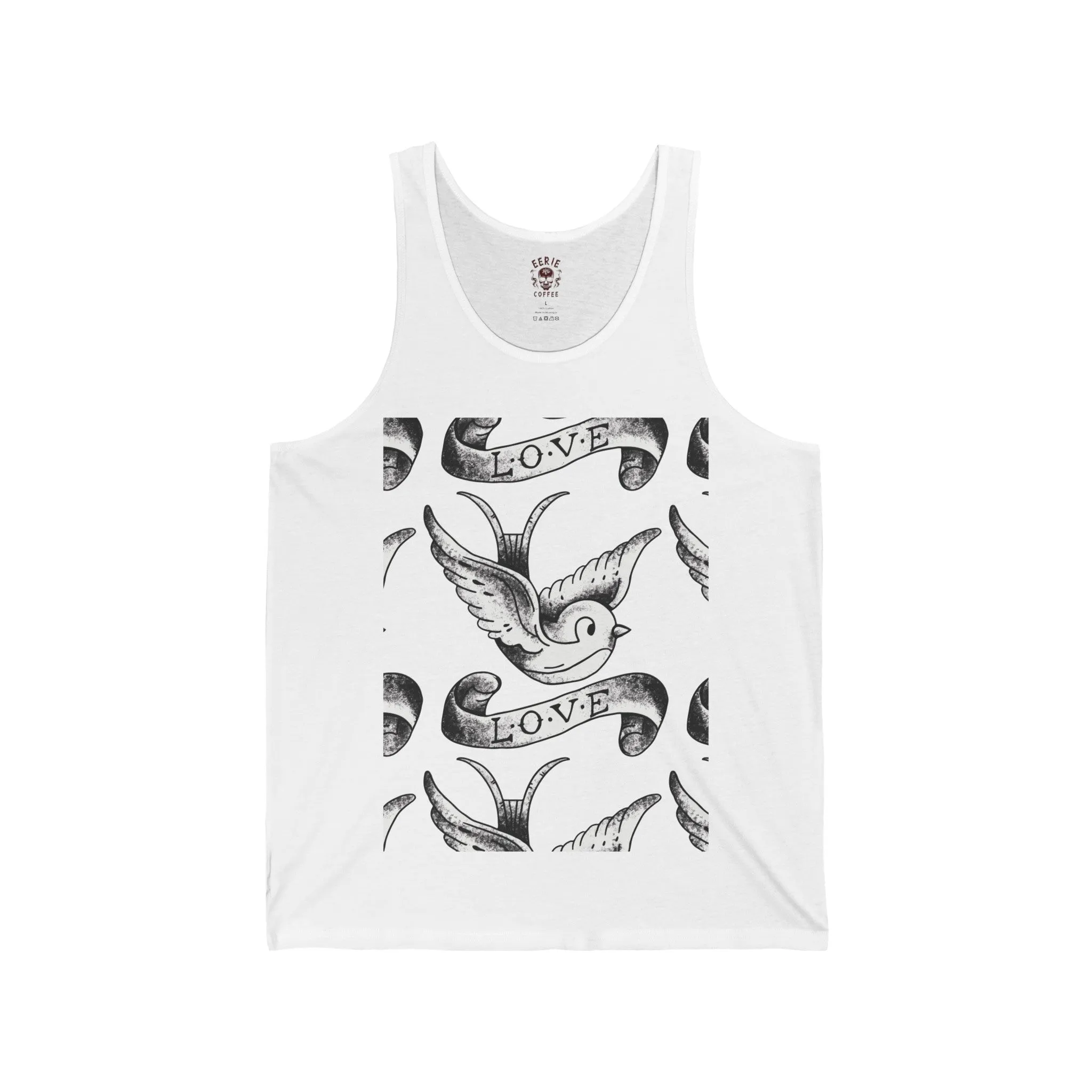 Eerie Coffee Company-Womens Vintage Tattoo Print-Jersey Tank