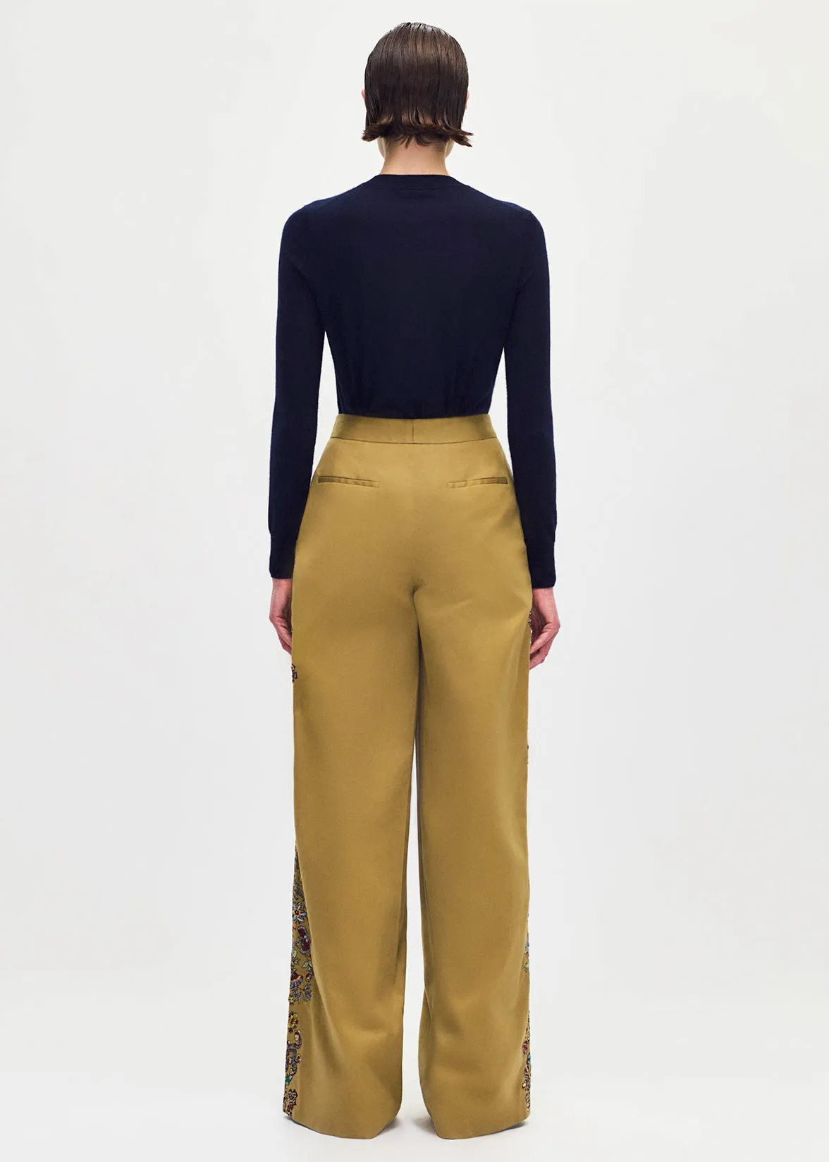 embroidered nils pant