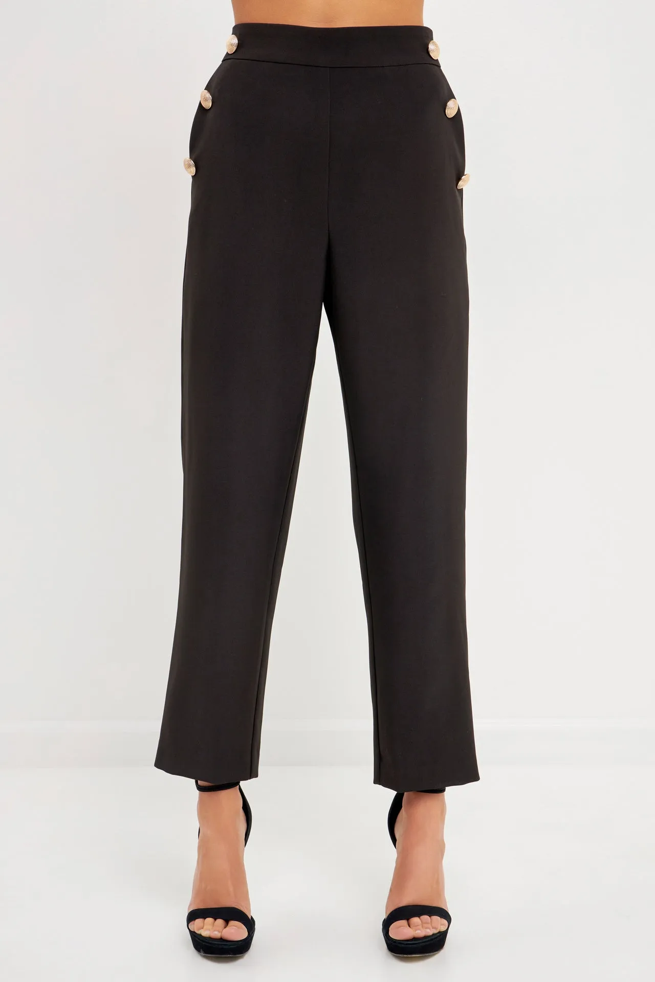 Endless Rose - High Waisted Buttoned Trousers