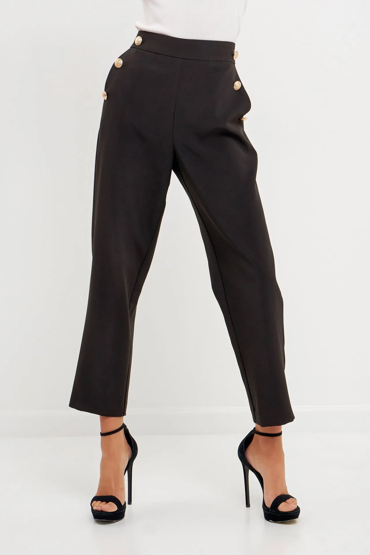 Endless Rose - High Waisted Buttoned Trousers