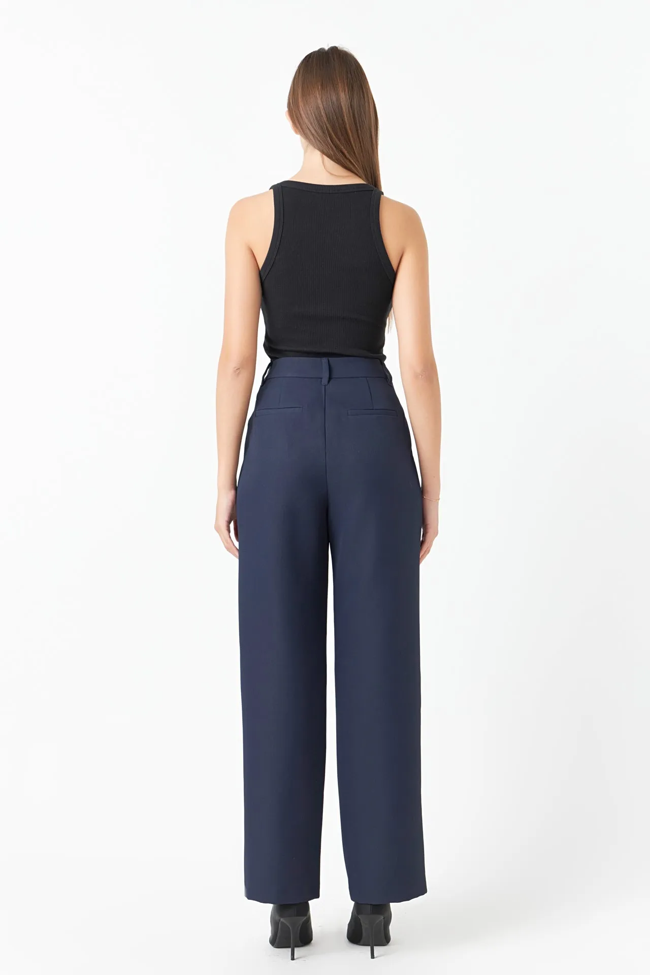 Endless Rose - Pleated High Waist Trousers