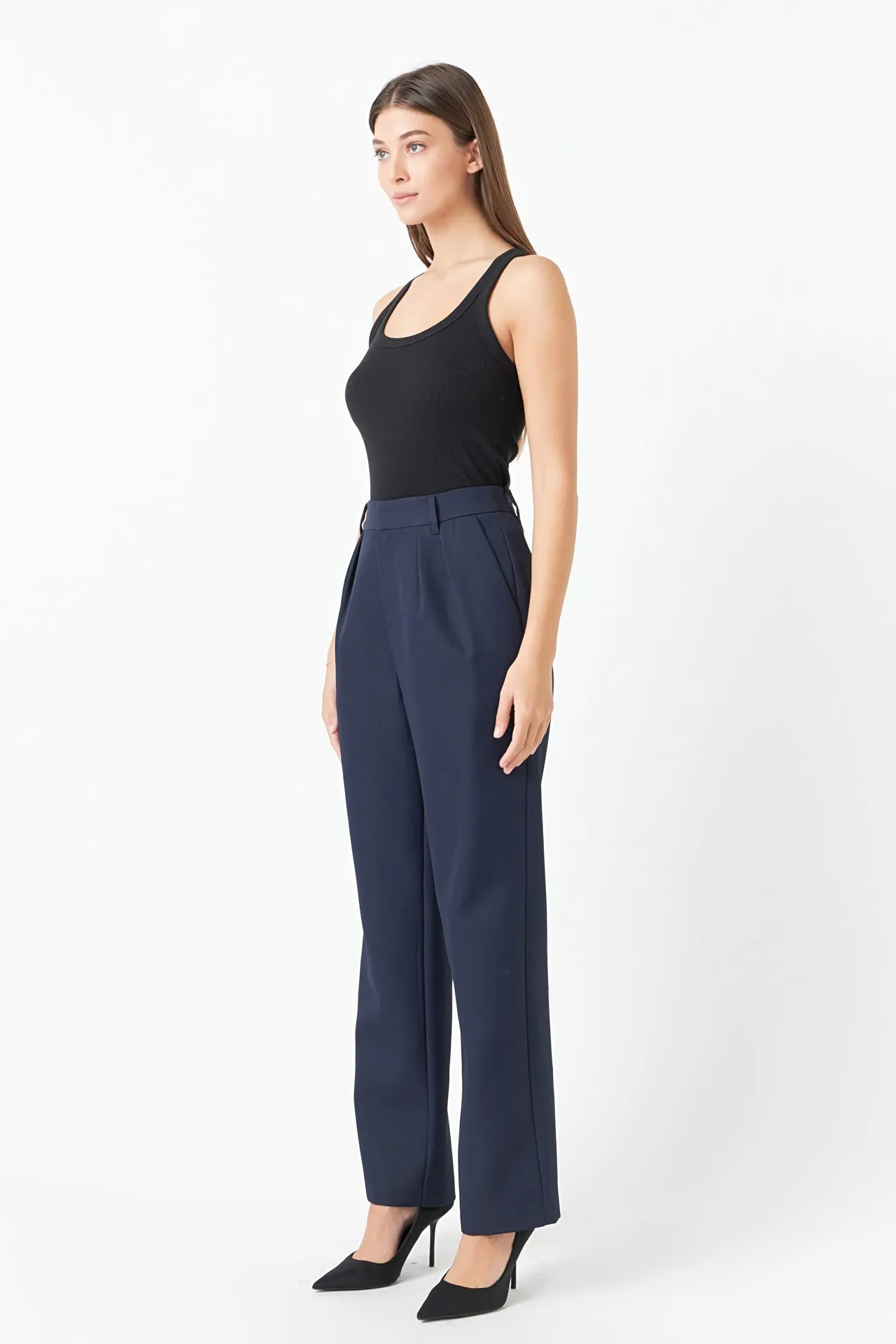 Endless Rose - Pleated High Waist Trousers