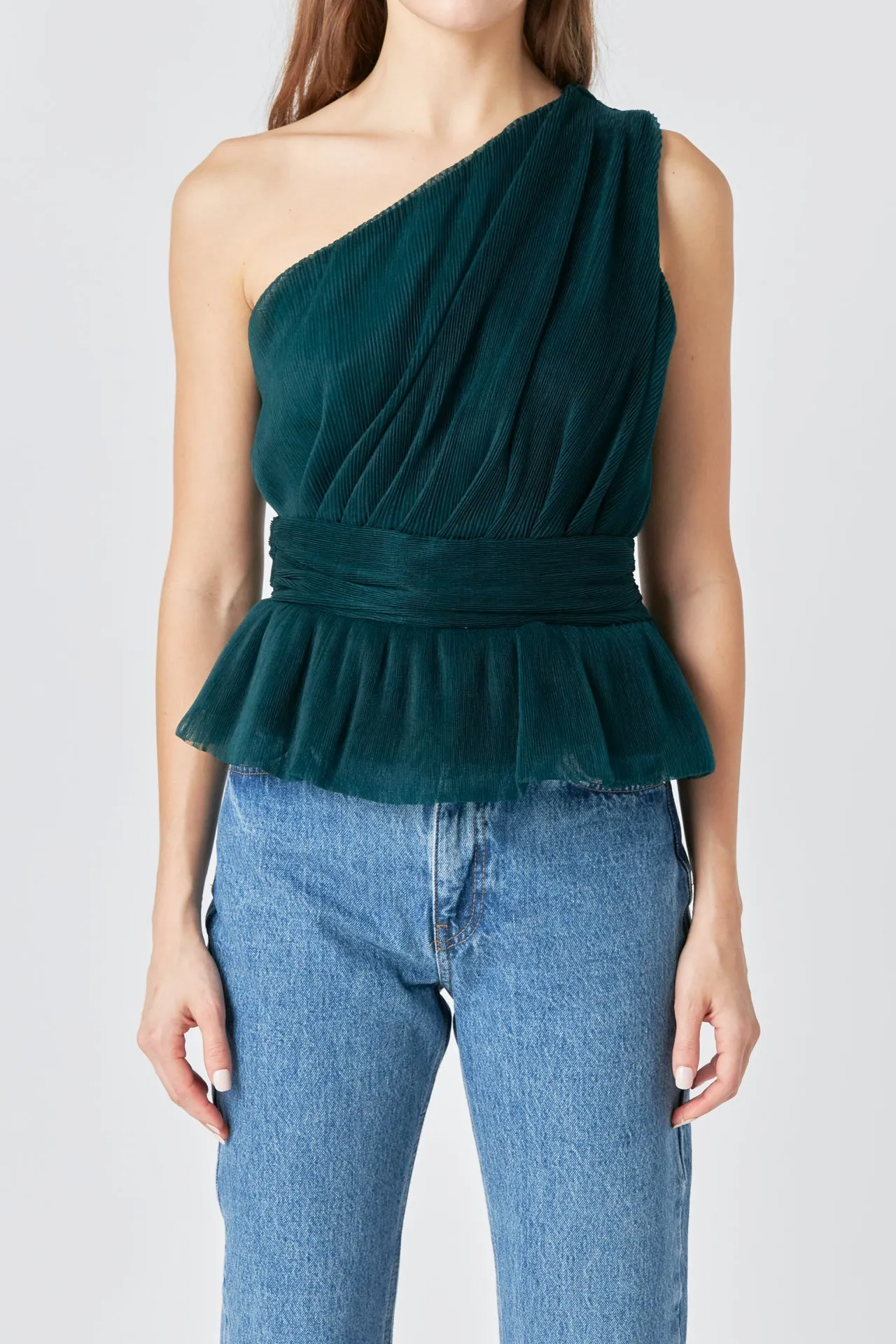 Endless Rose - Tulle One Shoulder Top