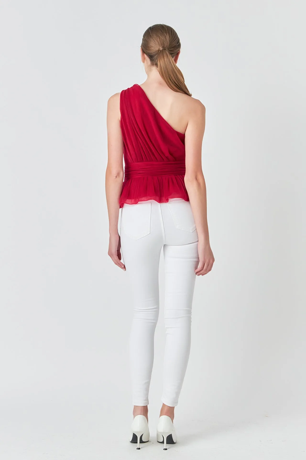 Endless Rose - Tulle One Shoulder Top