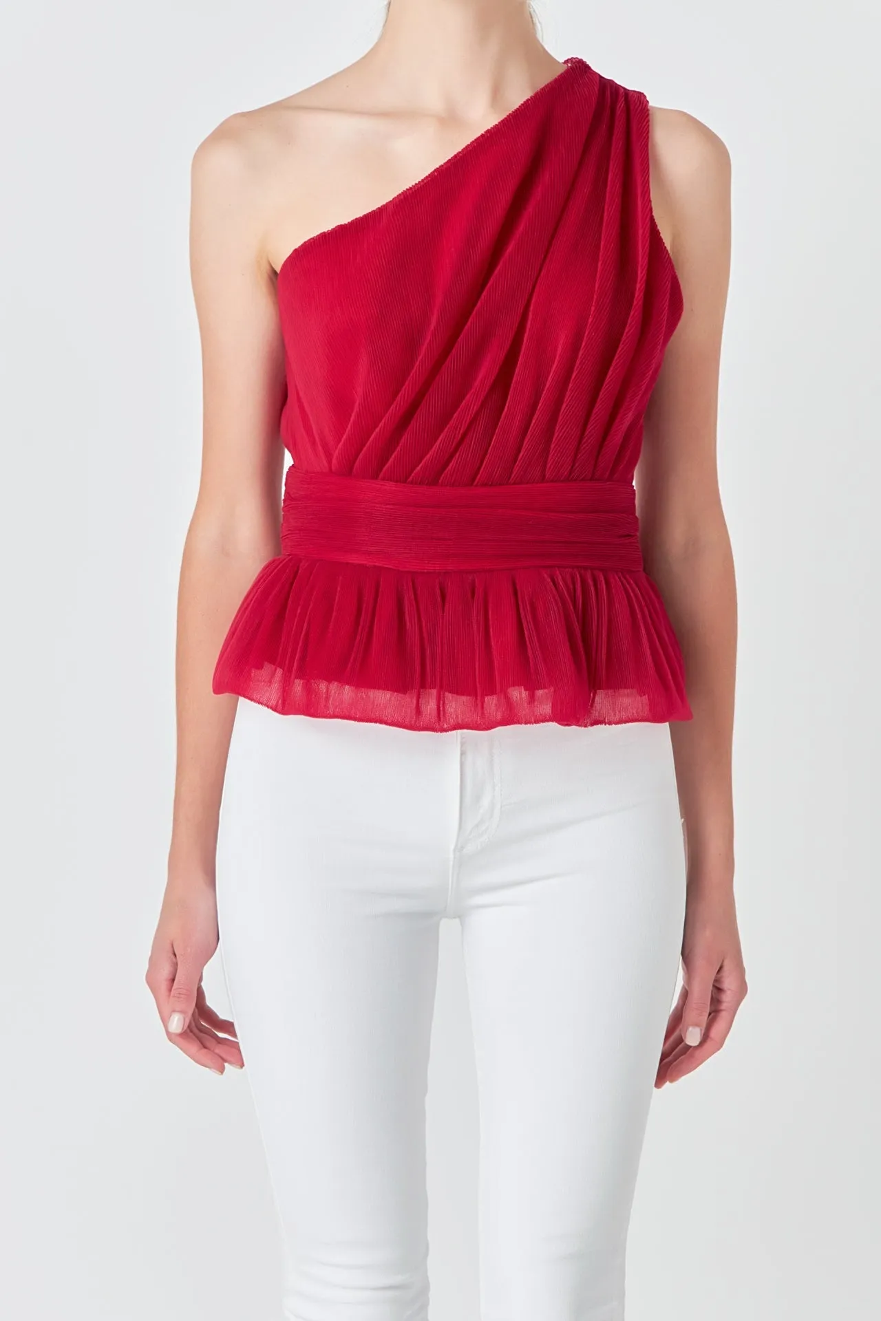 Endless Rose - Tulle One Shoulder Top