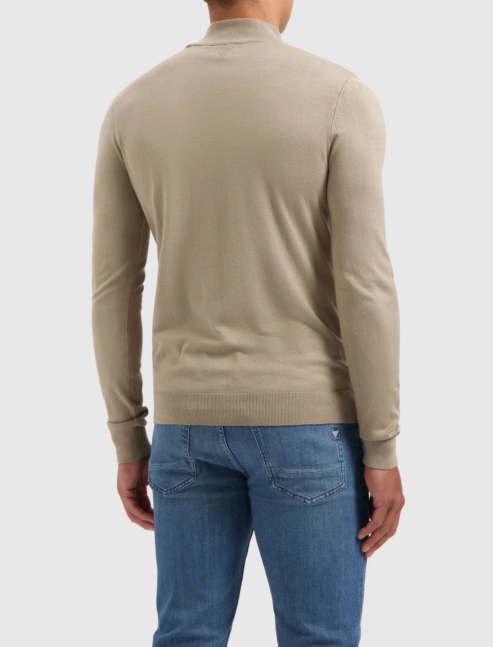 Essential Knitwear Mockneck Sweater | Taupe