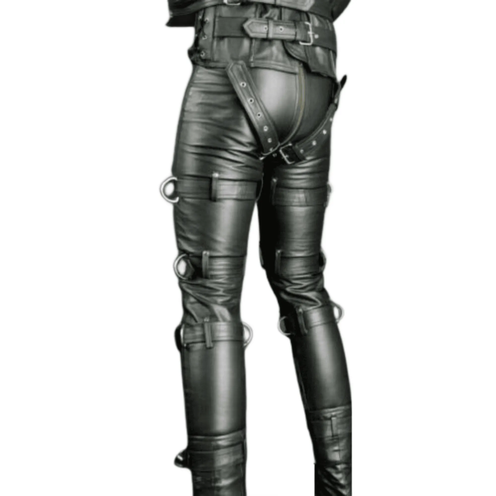 Fetish Wear Bondage Leather Pants for Men