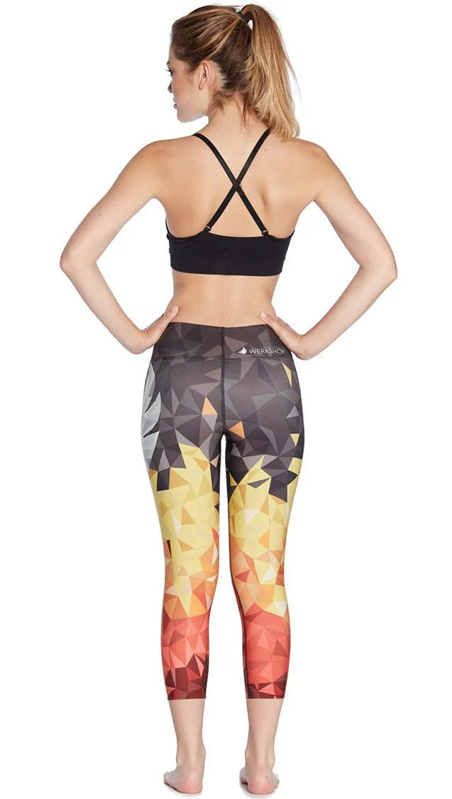 Flames - Capri Length Leggings - CUSTOM ORDER