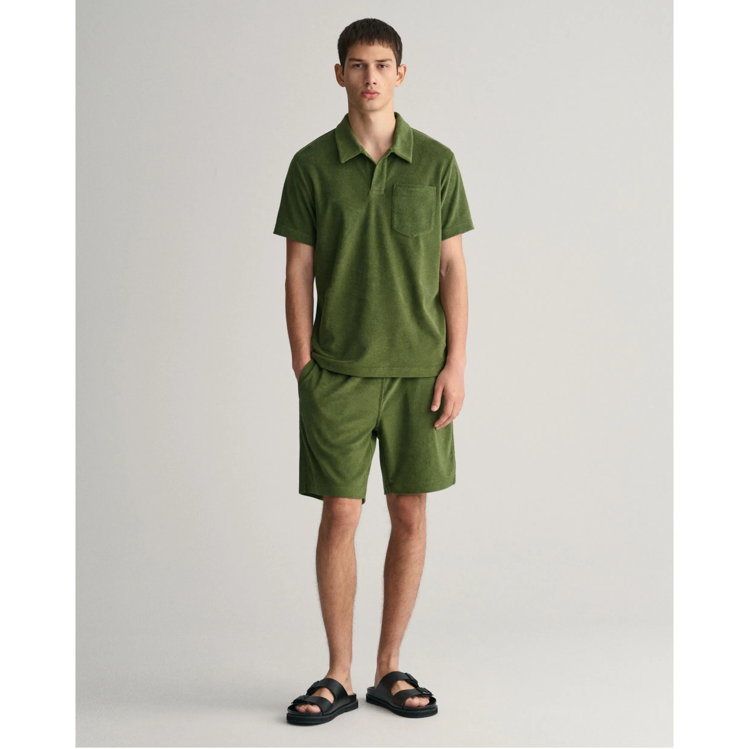 GANT Terry Cloth Piqué Polo Shirt 2063014 Pine Green