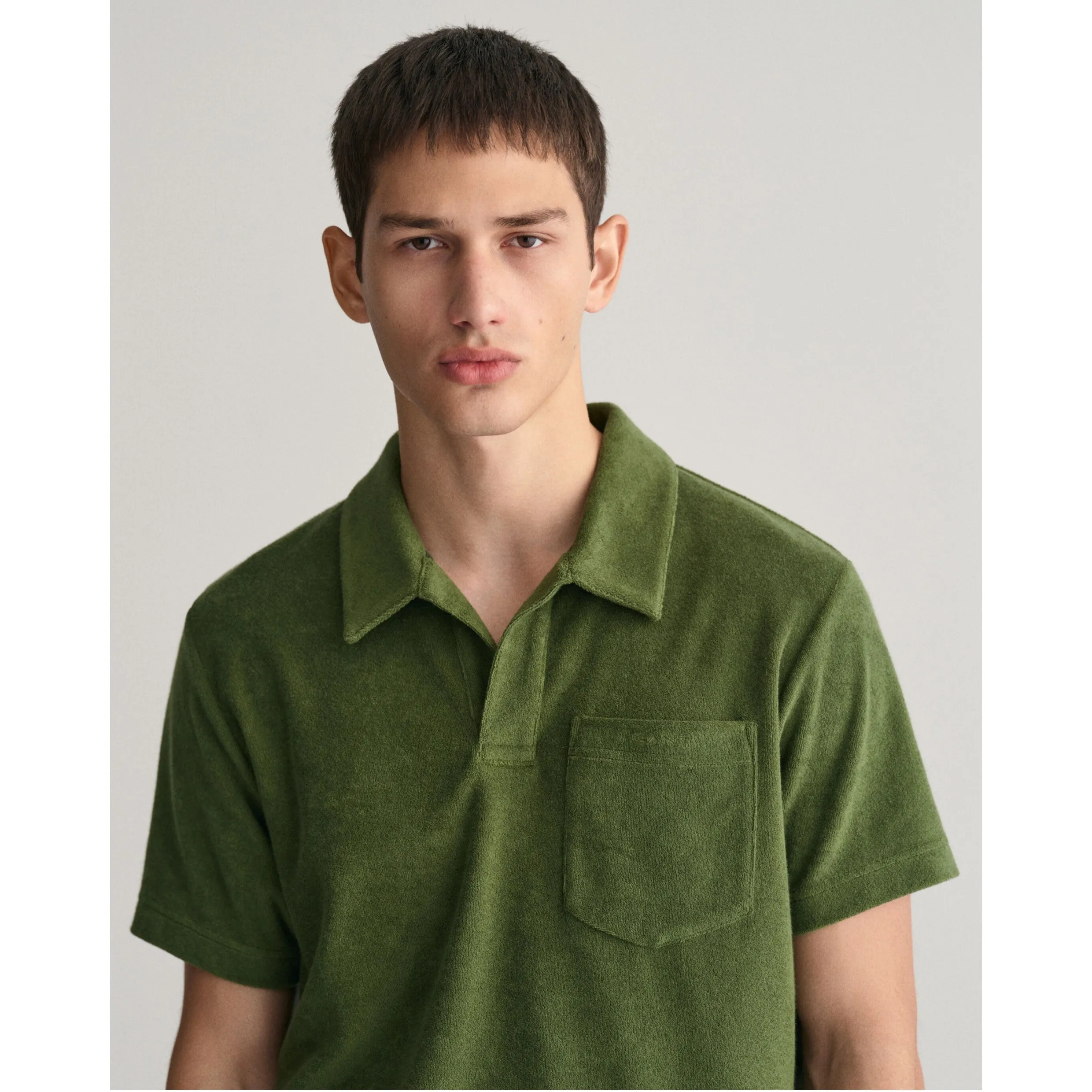 GANT Terry Cloth Piqué Polo Shirt 2063014 Pine Green