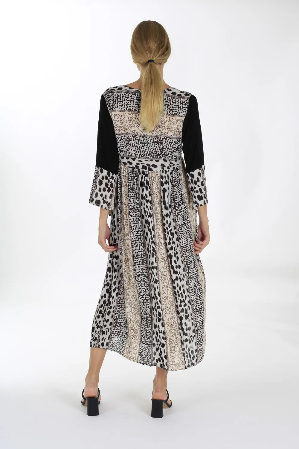 Georgia Wrap Animal Print Long Dress