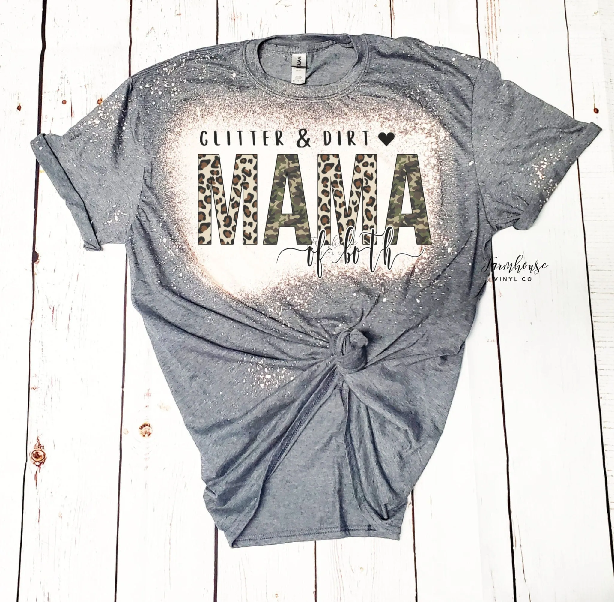 Glitter   Dirt Mama to Both Shirt / Womans Tees / Summer Attire / Bleached Shirts for Women / Shirt for Mom / Mothers Day Gift / Homeschool