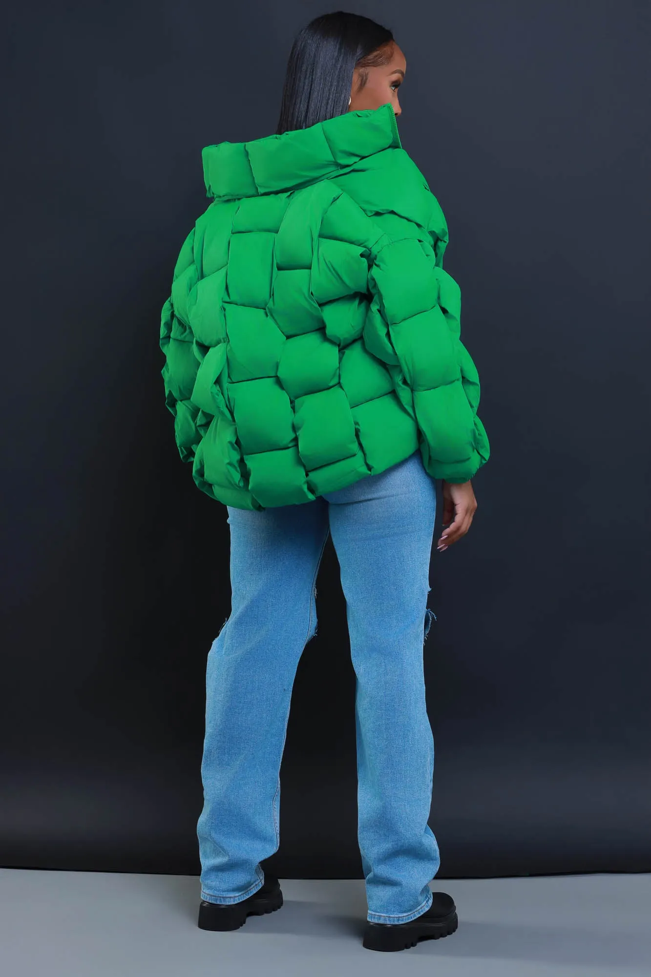 Go Dutch Oversized Puffer Jacket - Green