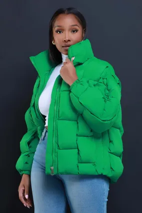 Go Dutch Oversized Puffer Jacket - Green