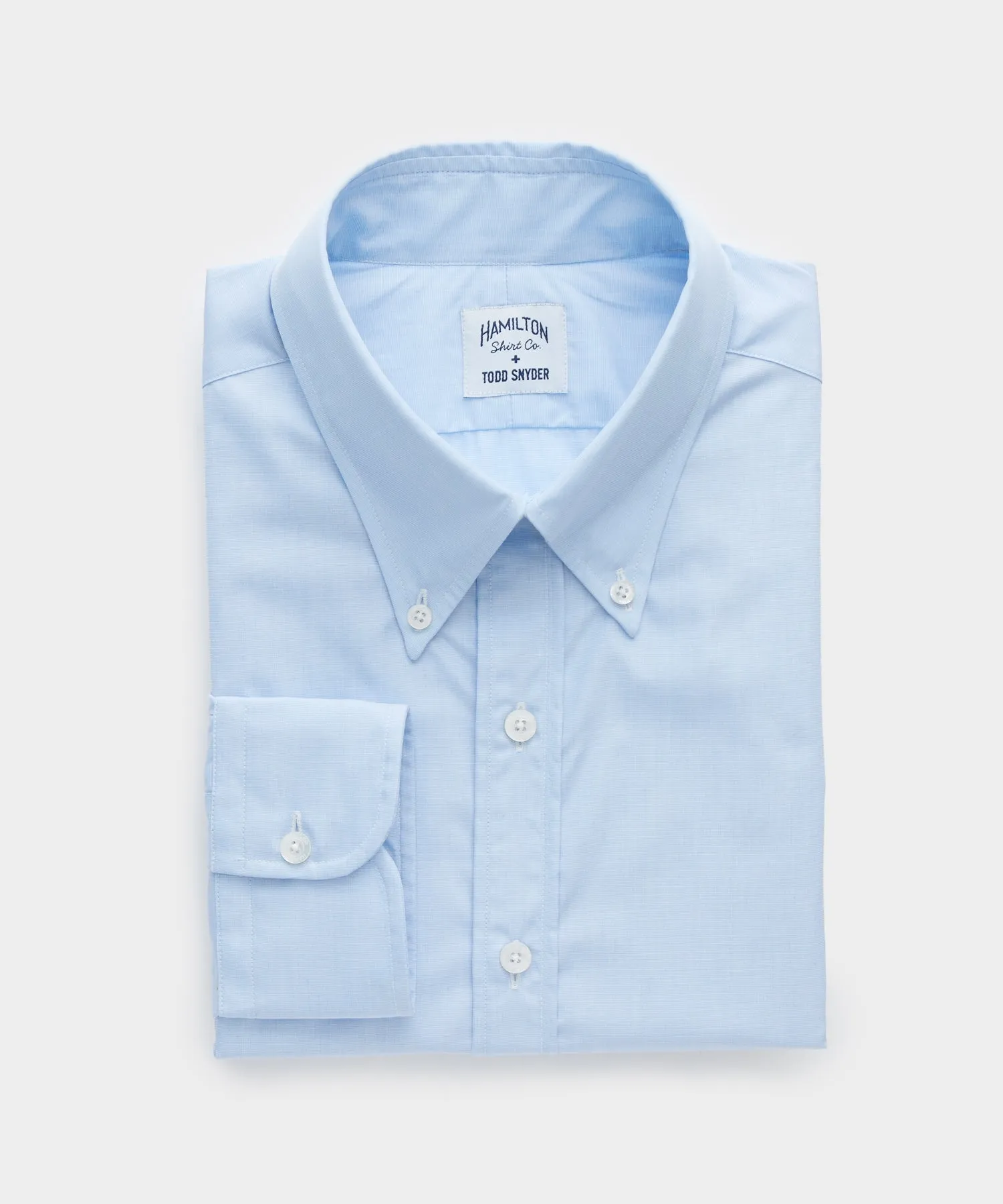 Hamilton   Todd Snyder Wrinkle Free Cotton Dress Shirt In Blue