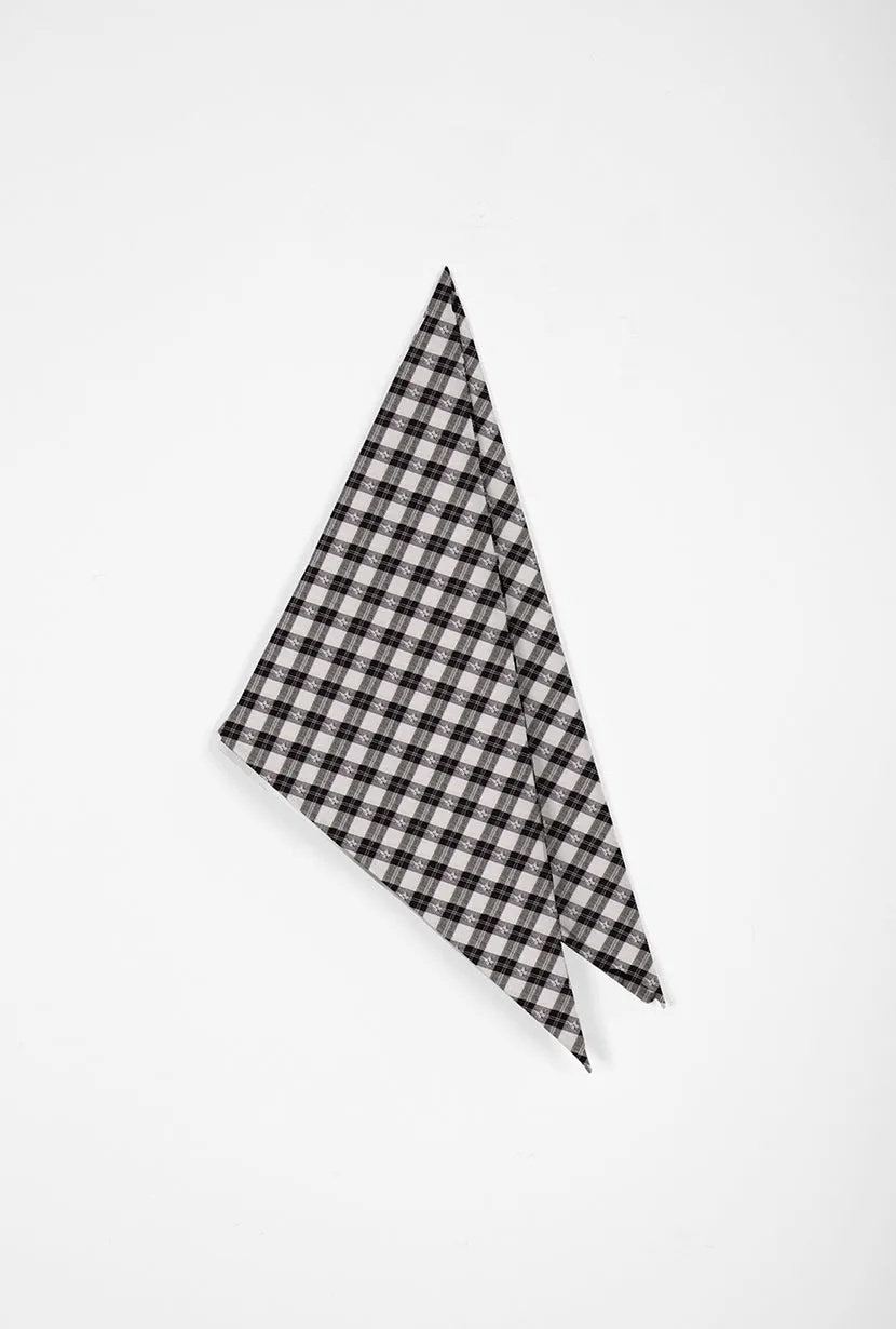 Head / Neck Scarf - Black Gingham