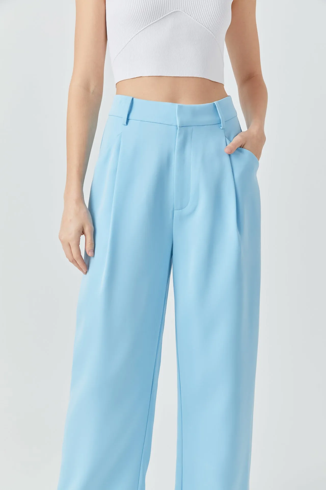 High-Waisted Suit Trousers